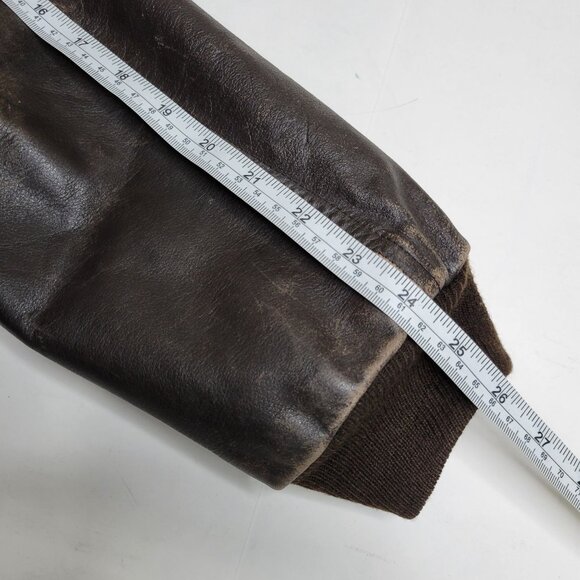 US Vintage Leather G-1 Flight Jacket Vietnam War No Lining Medium / Large - Picture 11 of 11